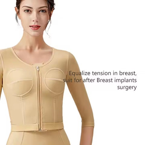 Curvear®️High Extensibility Liposuction Post Operative Slimming Long Sleeve Arm Shapewear Bra Corset Women Body Shaper