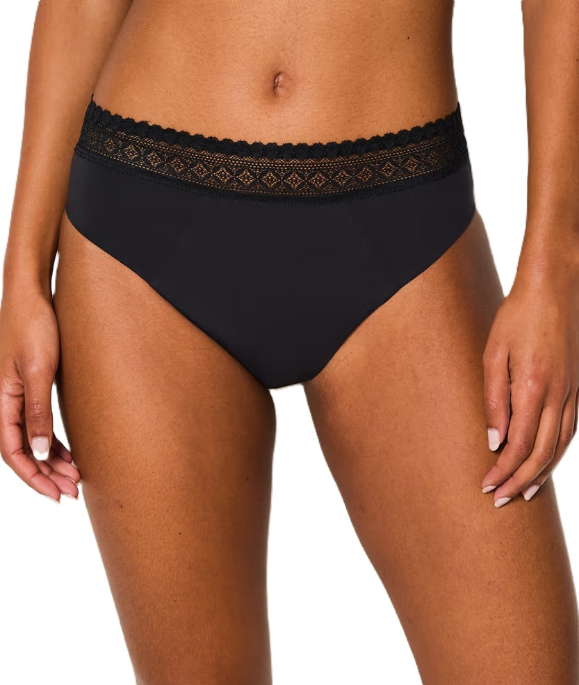 Women's High Waisted Cotton Briefs with Lace Trim – Soft Stretch Full Coverage Underwear, Breathable Tummy Control Panties