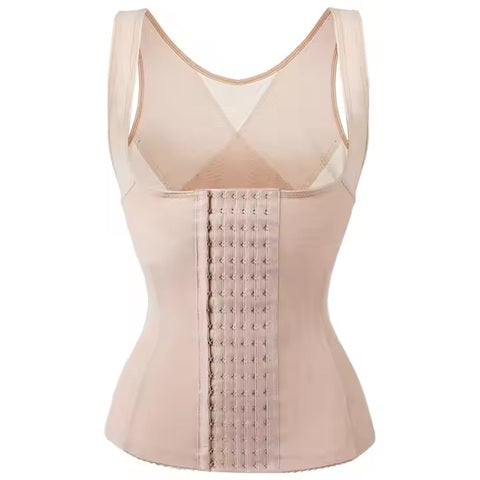 Women’s Waist Trainer Tank Top Shapewear – Adjustable Hook Corset Vest, Tummy Control Slimming Body Shaper, Seamless Compression Undergarment – S to 5XL Sizes
