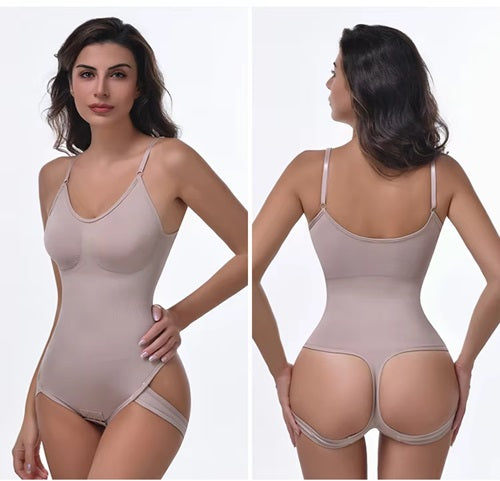 Curvear®️Women High Compression Shapewear Abdominal Control Trainer Adjustable Seamless Thong Hip Lifting Full Body Shapewear
