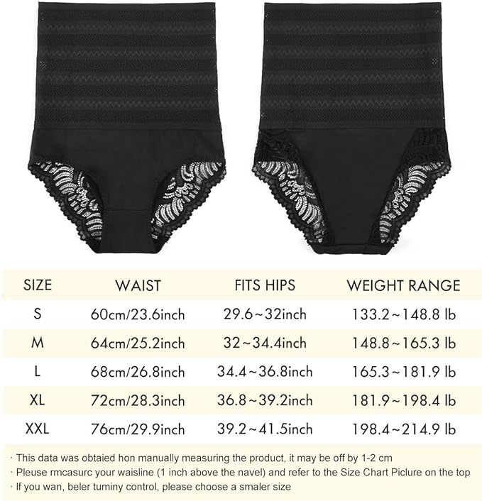 Curvear®️Tummy Control Shapewear for Women Body Shaper Slimming Panties Brief High Waist Lace Seamless Bodysuit