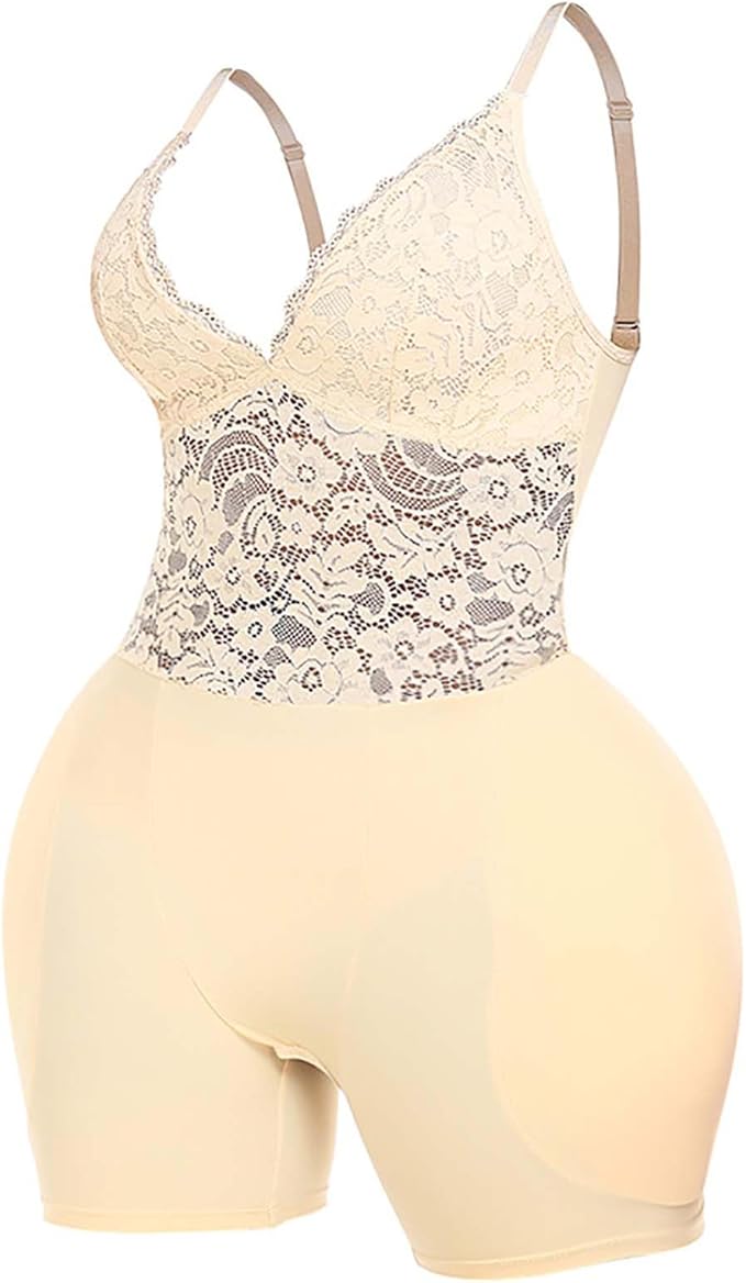 Curvear®️Butt Lifter Hip Pads Shapewear Bodysuit Women Body Shaper Open Crotch Control Panties Slimming Briefs Full Body Shapewear