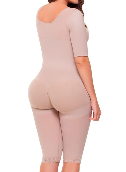 Curvear®️High Compression Tummy Control Shapewear Knee Length Shapewear, Compression Garment