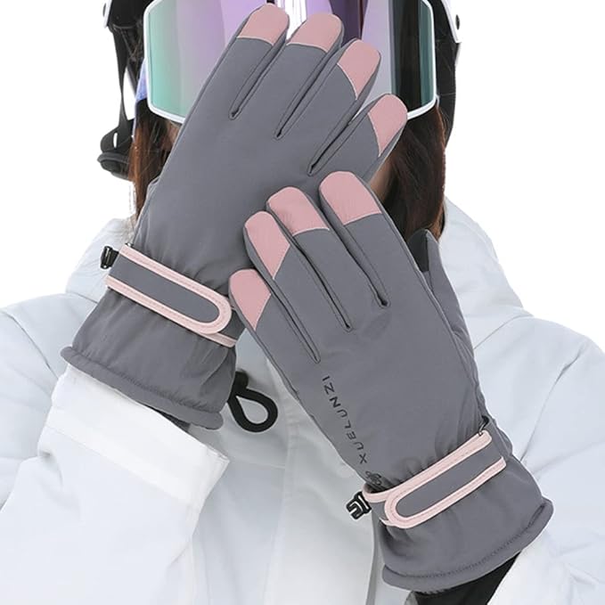 Waterproof Winter Gloves – Warm Fleece-Lined, Touchscreen Snow Gloves for Cold Weather, Windproof, Ideal for Skiing, Hiking, and Daily Use