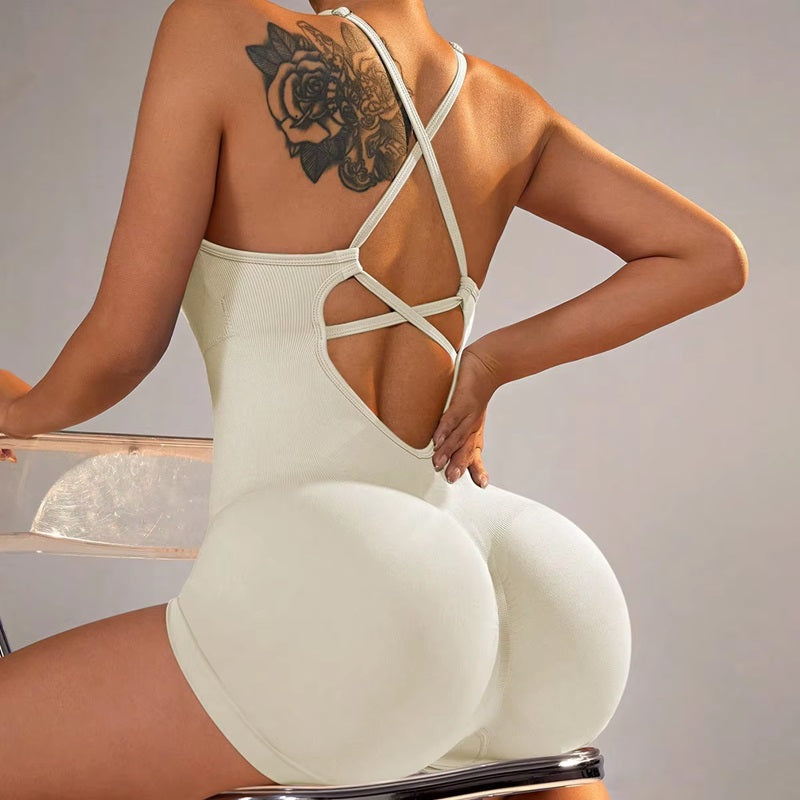 Curvear®️Lightweight Jumpsuit Fitness Gym Yoga Shapewear Lingerie Bodysuit Rompers Jumpsuit Activewear for Women