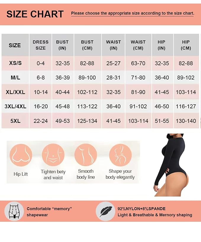 Curvear®️Shape Wear Bodysuit Jumpsuit Slim Fit Thong Body Shaper Women Yoga Long Sleeve Fitness Bodysuits for Women