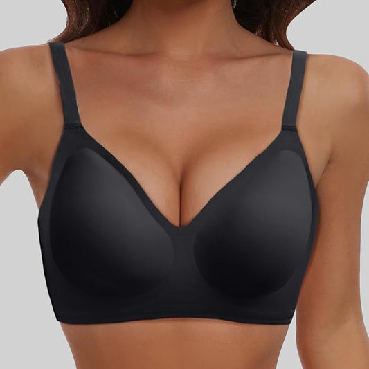 Seamless Wireless Padded Bra for Women – No Show, Full Coverage Fit