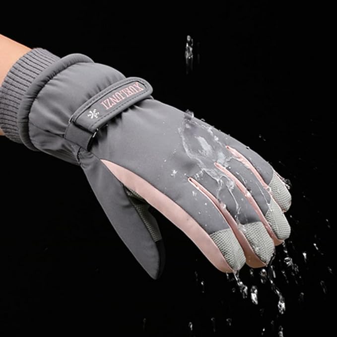 Waterproof Winter Gloves – Warm Fleece-Lined, Touchscreen Snow Gloves for Cold Weather, Windproof, Ideal for Skiing, Hiking, and Daily Use