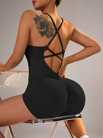 Curvear®️Lightweight Jumpsuit Fitness Gym Yoga Shapewear Lingerie Bodysuit Rompers Jumpsuit Activewear for Women