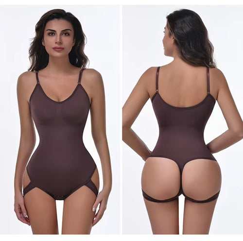 Curvear®️Women High Compression Shapewear Abdominal Control Trainer Adjustable Seamless Thong Hip Lifting Full Body Shapewear