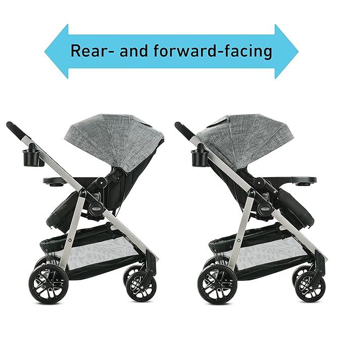 Curvear ®️Baby Stroller/Pram/Buggy/Push Chair for Newborn, Kids 0 to 5 Years - Easy Foldable & Lightweight to Carry, Compact & Travel Friendly, Adjustable backrest, Large Storage Basket