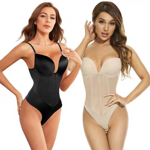 Curvear®️High Quality Invisible Push up Bra Shapewear Party Underwear Boob Waist Trainer Thong Bodysuit Corsets for Women