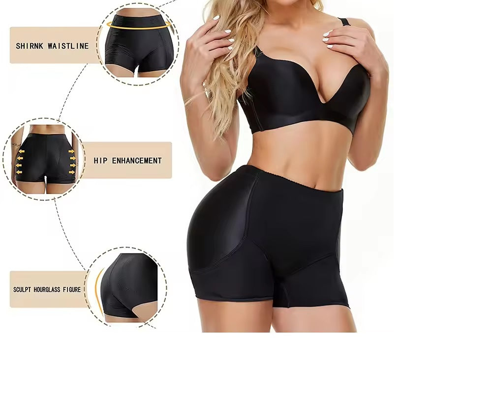 Curvear®️ Butt Lifter Padded Shapewear Hip Enhancer High Waist Trainer Thigh Slimmer Body Shapers Big Butt Pads Control Panties