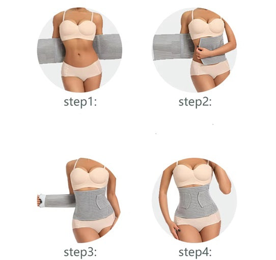 Curvear®️Slimming Firming Belly Girdle Shaping Cincher Corset Wrap Belt Tummy Control Shapewear Waist Trainer Shaper