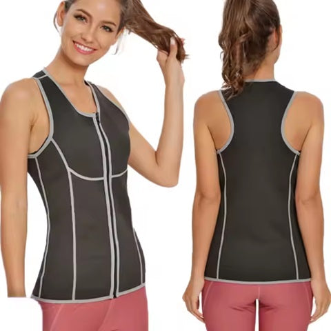Curvear®️shapewear waist cinching women's compression vest sweatshirt sportswear fitness sauna suit for women