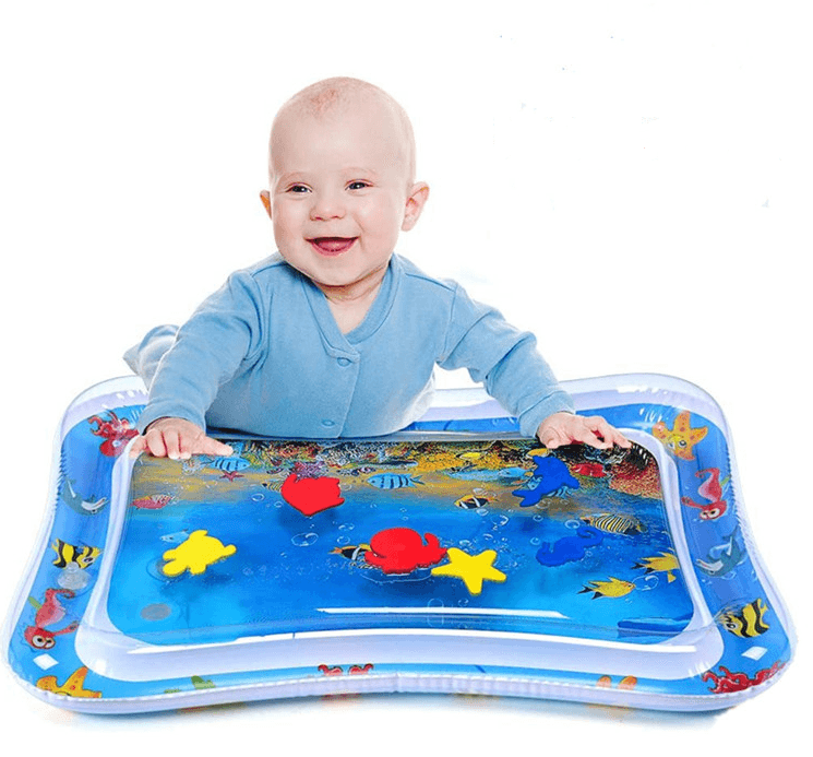 Curvear®️ Tummy Time Water Play Mat - Baby Water Mat for Infants & Toddlers - Leakproof Premium Water Play Mat - Baby Toys Water Mat Activity Center for Baby Stimulation