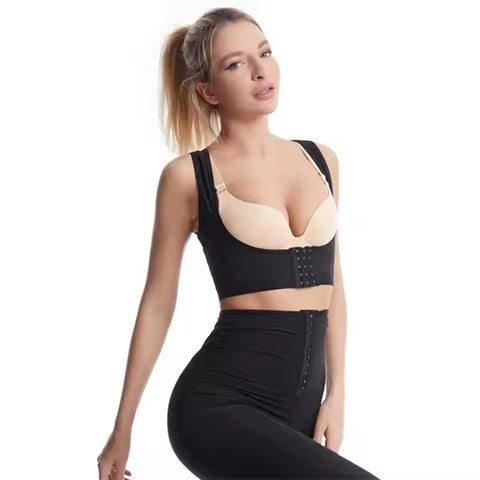 Curvear®️Women Weight Loss Upper Arm Slimming Shaper Posture Corrector Top Shapewear Post Sweat Trimmer Slimmer Chest Lifter
