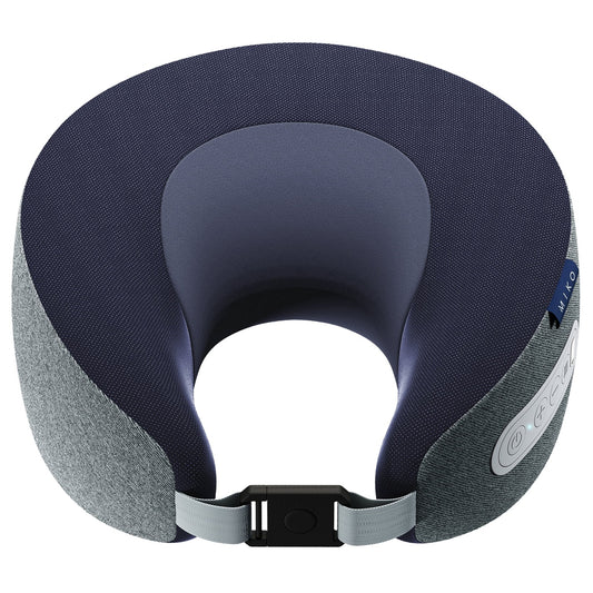 Miko Smart Neck Massager Pillow – Memory Foam Travel Pillow with Heat, Vibration & Adjustable Intensity – Portable Electric Neck Support for Pain Relief & Relaxation