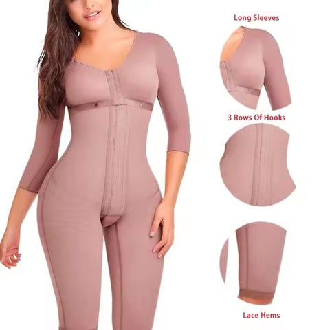 Curvear®️High Compression Tummy Control Shapewear Knee Length Shapewear, Compression Garment
