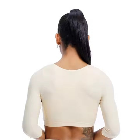 Curvear®️Arm Shaper Tops for Women Arm Compression Sleeves Post Surgery Front Closure Bra Shapewear Posture Corrector Tank Top