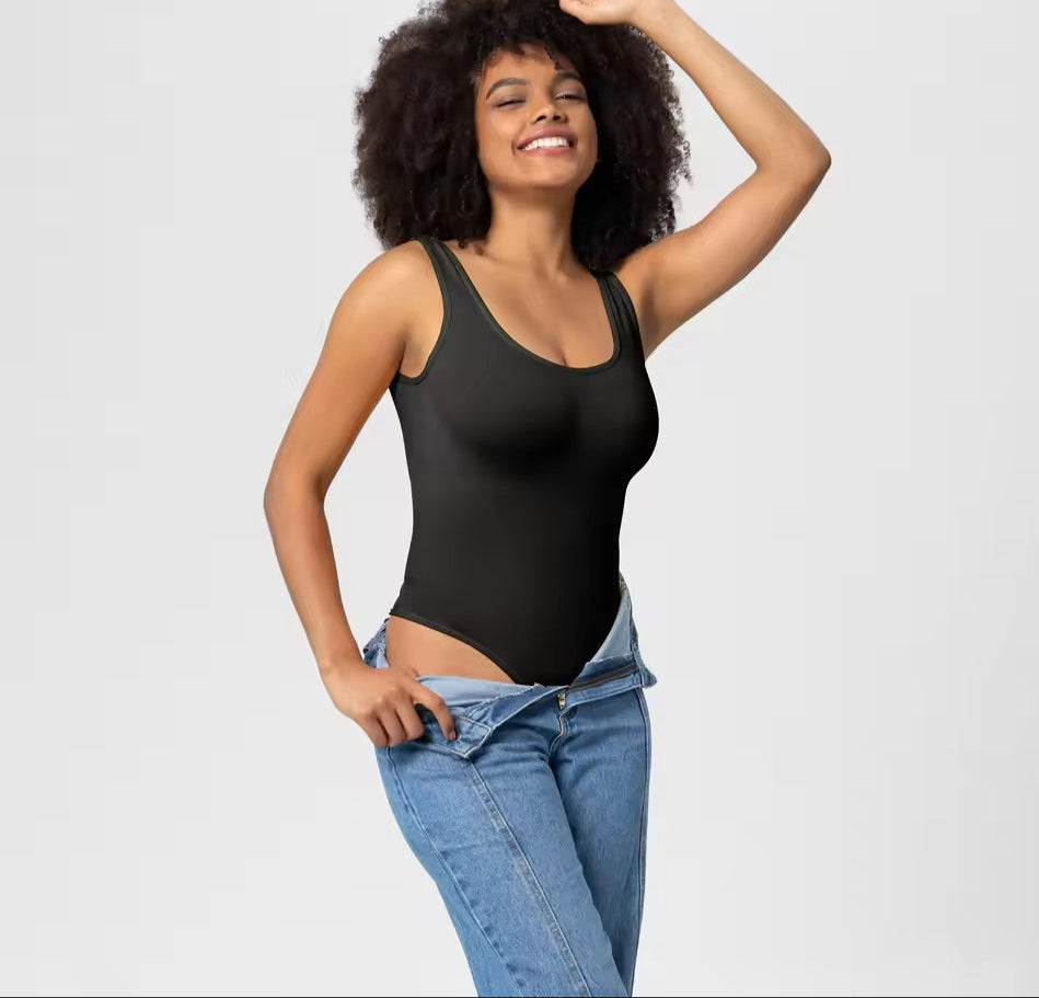 Curvear®️Corset Shapewear Jumpsuit Bodybuilding Waistcoat Seamless Large Size T-shaped Lose Weight Close-fitting Body Shaping Backless