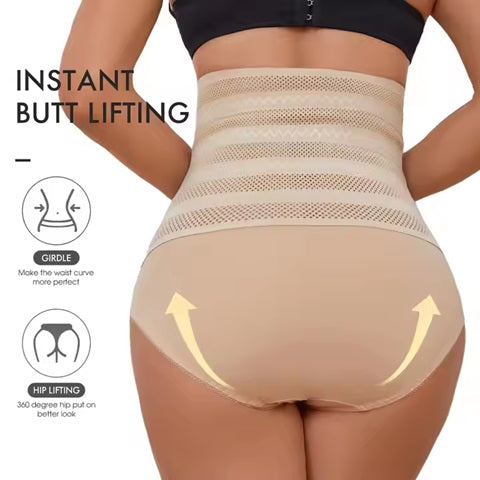 Curvear®️Tummy Control Shapewear for Women Body Shaper Slimming Panties Brief High Waist Lace Seamless Bodysuit