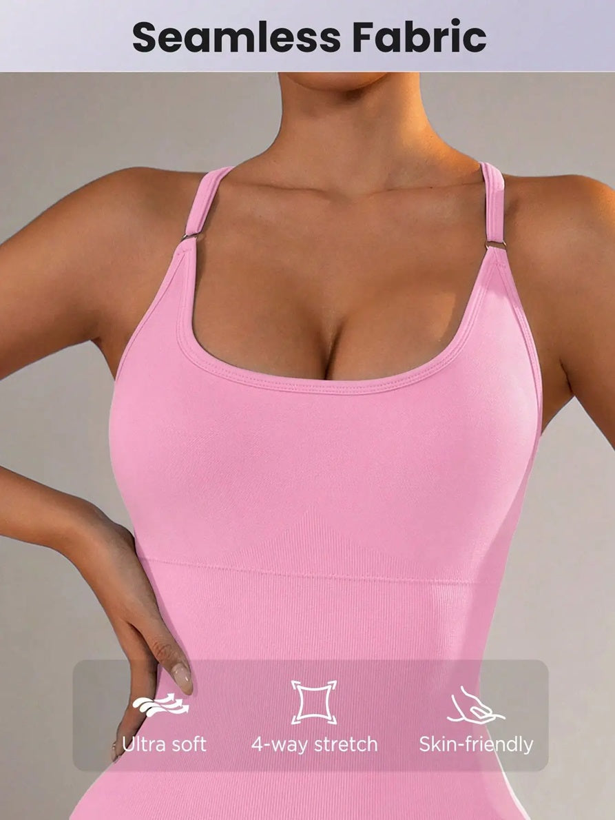 Curvear®️Lightweight Jumpsuit Fitness Gym Yoga Shapewear Lingerie Bodysuit Rompers Jumpsuit Activewear for Women