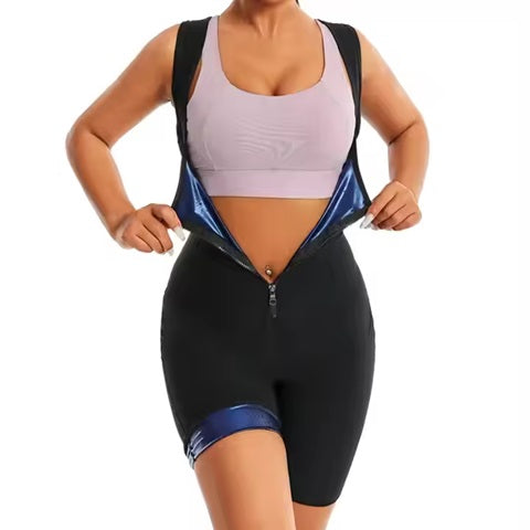 Curvear®️Women High Compression Bodysuit Shapewear Fitness Girdles Sauna Sweat Suits Belly Slimming Sheath Weight Loss Body Shaper