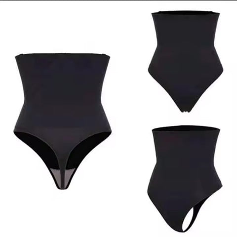 Curvear®️Women's High Waist Butt Lifter T-back Underwear Compression Thongs Breathable Fabric Body Shapers with Tummy Control