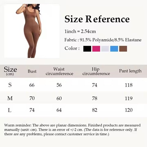 Curvear®️ Seamless Ribbed Tummy Control Shaper Yoga Jumpsuit Shapewear Bodysuit for Women Backless Jumpsuit