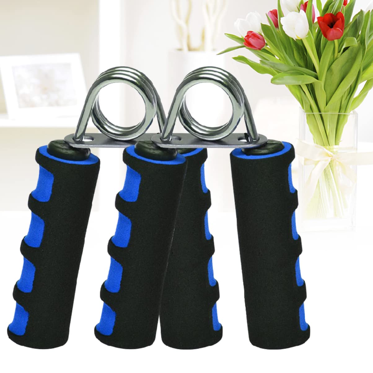Curvear Premium Foam Hand Grip Strengthener for Forearm, Wrist & Finger Exercise – Set of 2