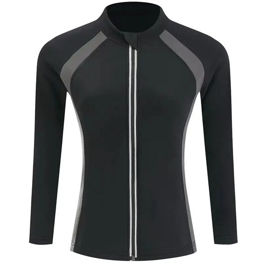 Curvearf®️Sweat Weight Loss Sauna Suit Women Neoprene Body Slimming Suit Slimming Body Shapers Trainer Long Sleeves Zipper