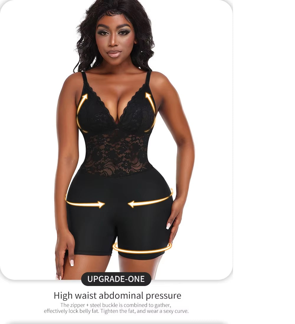 Curvear®️Butt Lifter Hip Pads Shapewear Bodysuit Women Body Shaper Open Crotch Control Panties Slimming Briefs Full Body Shapewear