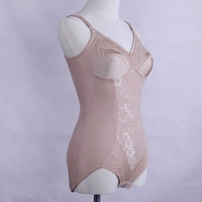 Curvear®️Women's Shapewear Bodysuit, Corrective Underwear, Tummy Tightening, Butt Lifting, Cotton Blend Material, Satin, Crotch, Bodysuit