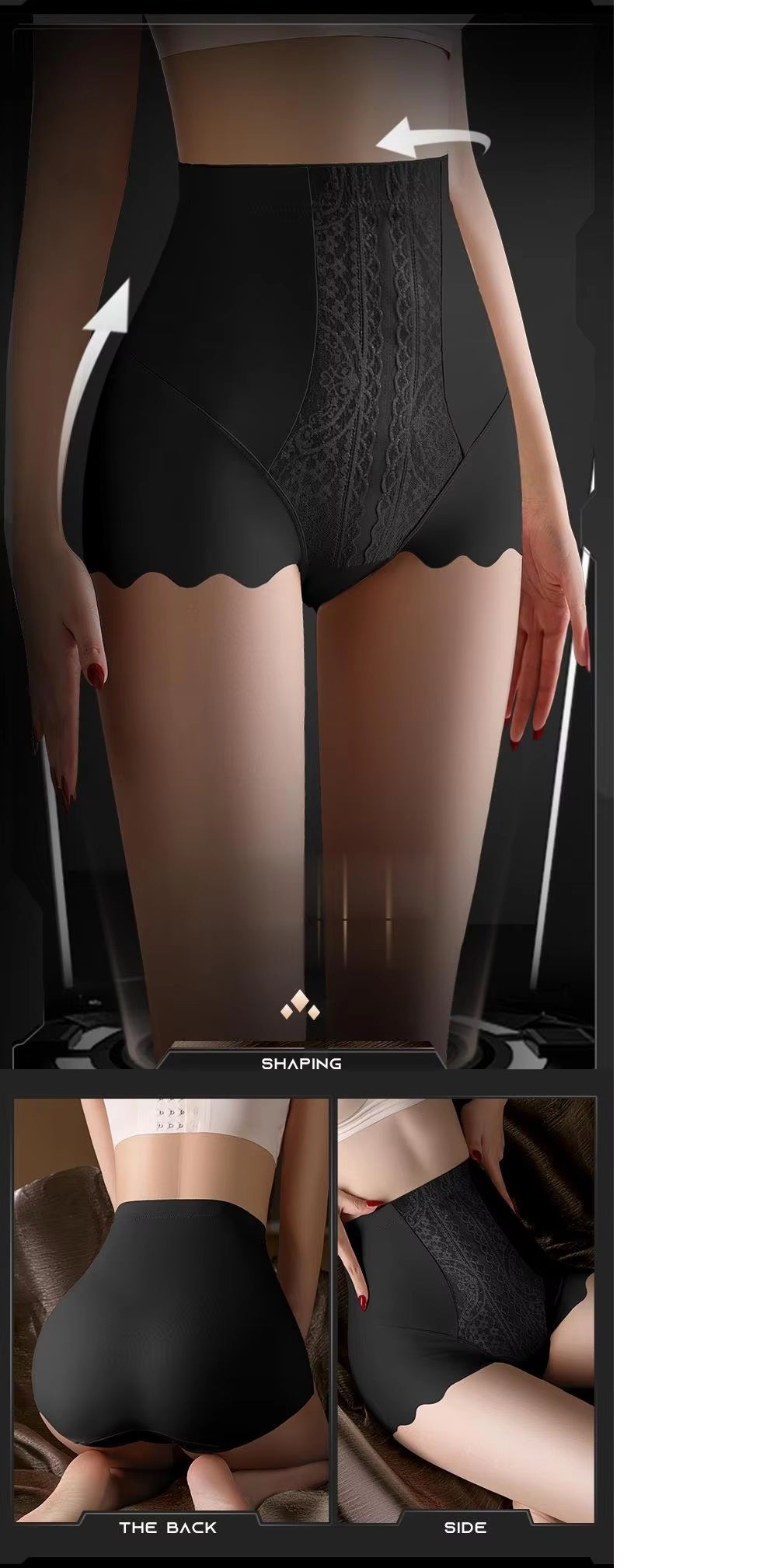 Curvear®️2PCS/Set Women High Waist Trainer Panties Tummy Control Shaper Thong Slimming Shapewear