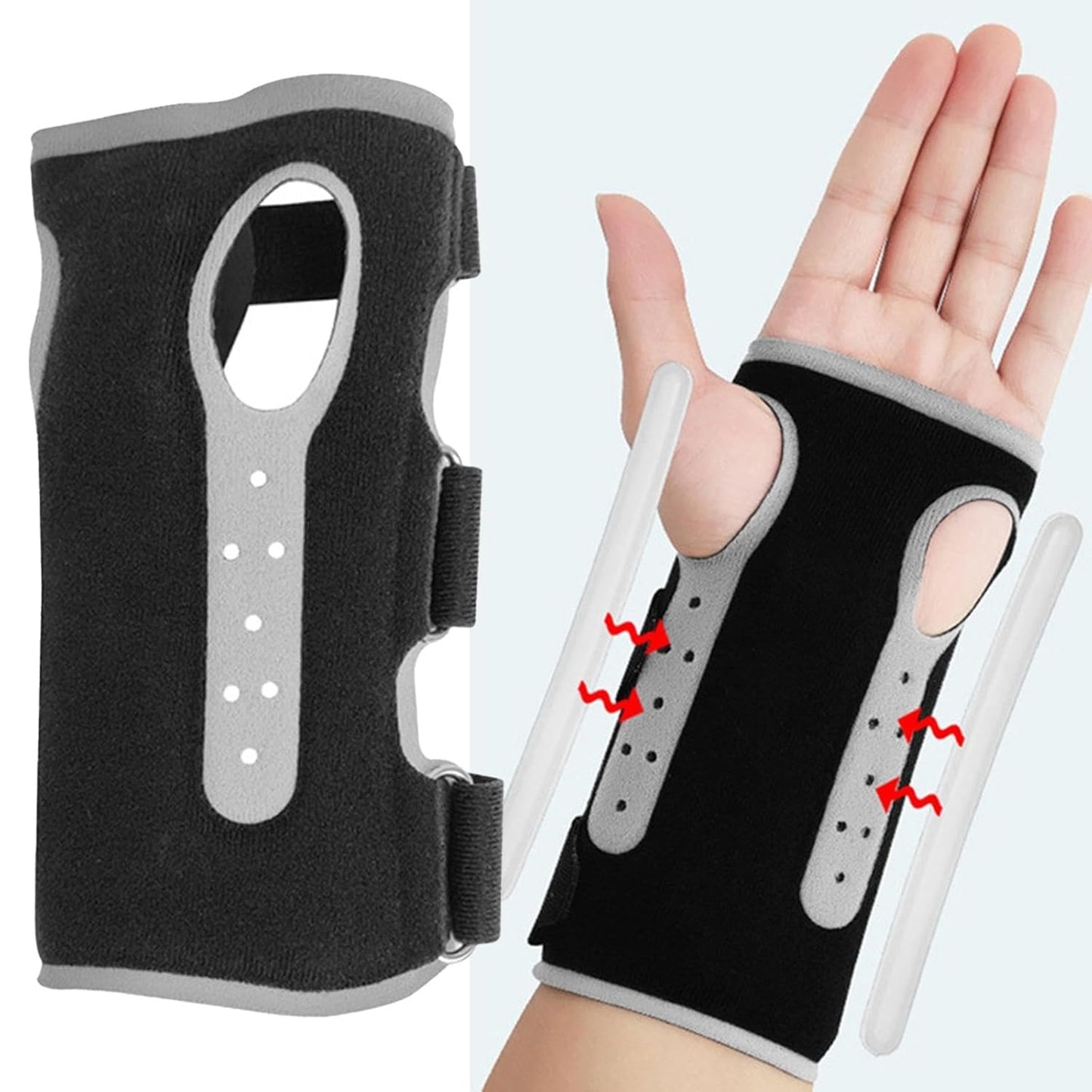 Curvear Wrist Brace with Splint for Tendonitis, Sprain & Carpal Tunnel Support, Hand Immobilizer for Men and Women, 1 Piece