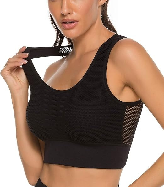 Curvear Seamless High Impact Sports Bra for Women, Hollow Fabric Keep You Cool And Dry for The Most intense Workouts 2 pack