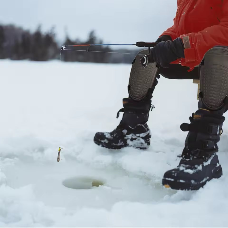 Curvear 1 Pair Ice Fishing Knee Pads Protective Gear Hiking Anti-shock Warm Support Outdoor Sports Winter New