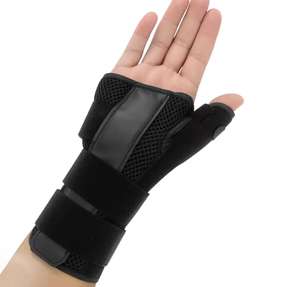 Curvear Thumb Wrist Brace, Thumb Wrist Splint Adjustable Breathable Ergonomic Thumb Wrist Splint Support for Tendon Sheath Injury Fixation, Tendonitis, Joint Sprain
