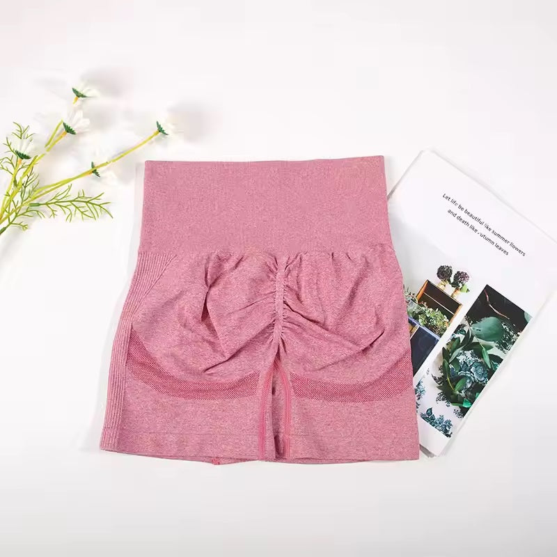 Curvear Seamless Sports Set for Women Yoga Bra Soaked Cycling Shorts Elastic Workout Outfit Sportswear 2 Piece Set