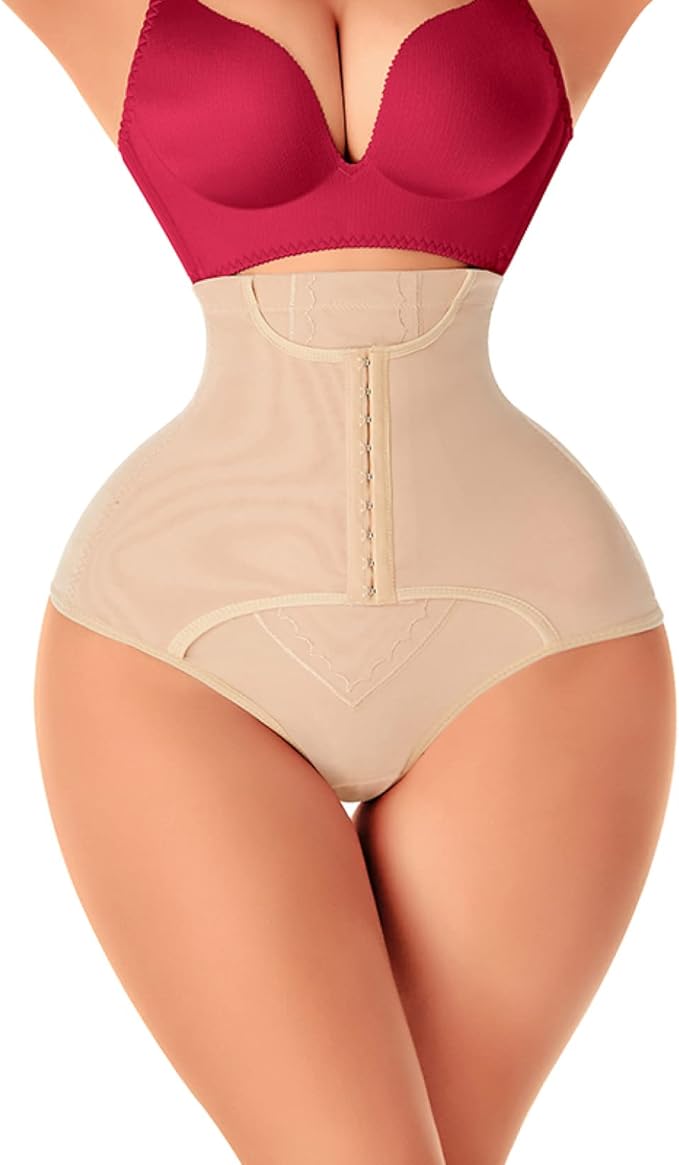 Curvear®️Shapewear Women Tummy Control Pants High Waist Thongs Body Shaper Underwear Crochet Panties