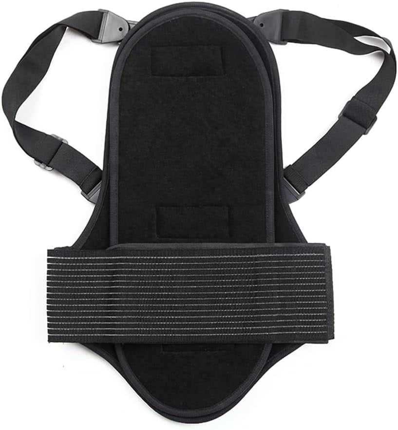 Curvear Back Protector, Motorcycle Back Protector Detachable Thick Pro Back Pad Cushion for Motorcycling Mountain Biking Skating Skiing