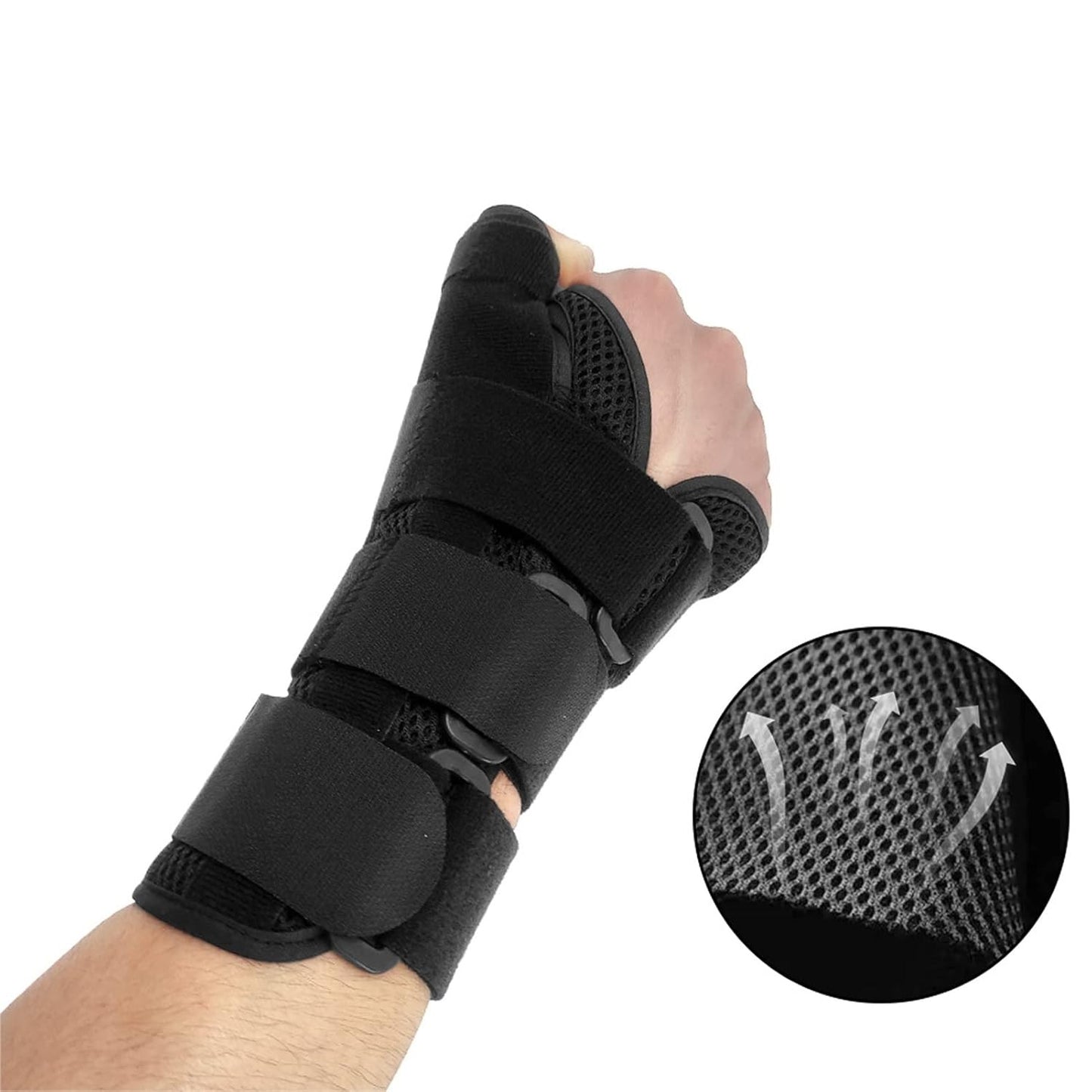 Curvear Thumb Wrist Brace, Thumb Wrist Splint Adjustable Breathable Ergonomic Thumb Wrist Splint Support for Tendon Sheath Injury Fixation, Tendonitis, Joint Sprain