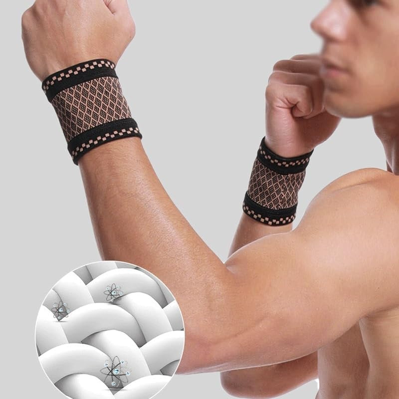 Curvear Breathable and Sweat Absorbing Wrist Strap with Basketball and Tennis Pressure Anti Sprain Wrist Guard