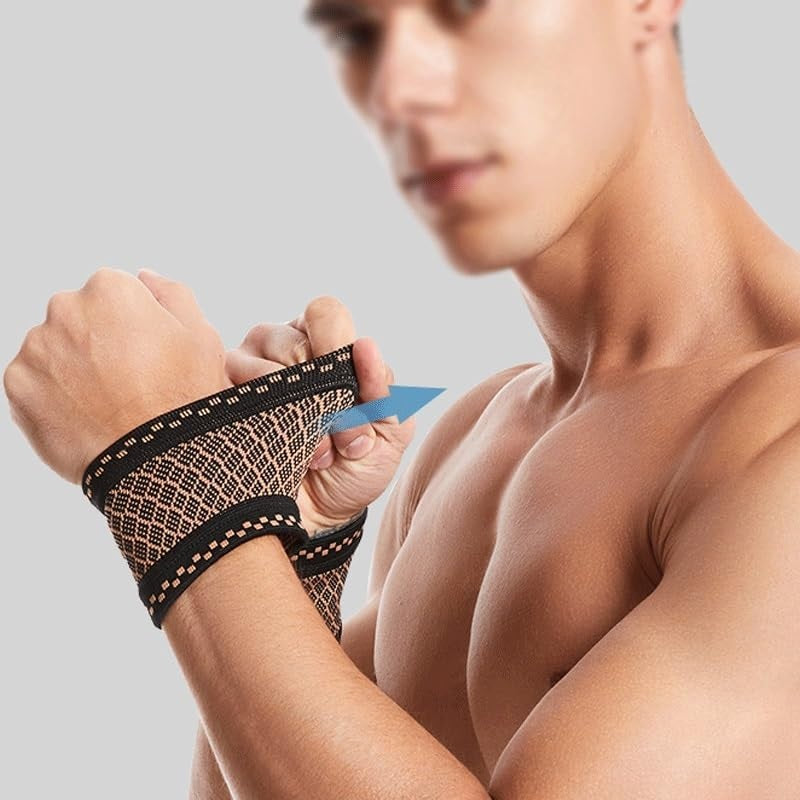 Curvear Breathable and Sweat Absorbing Wrist Strap with Basketball and Tennis Pressure Anti Sprain Wrist Guard