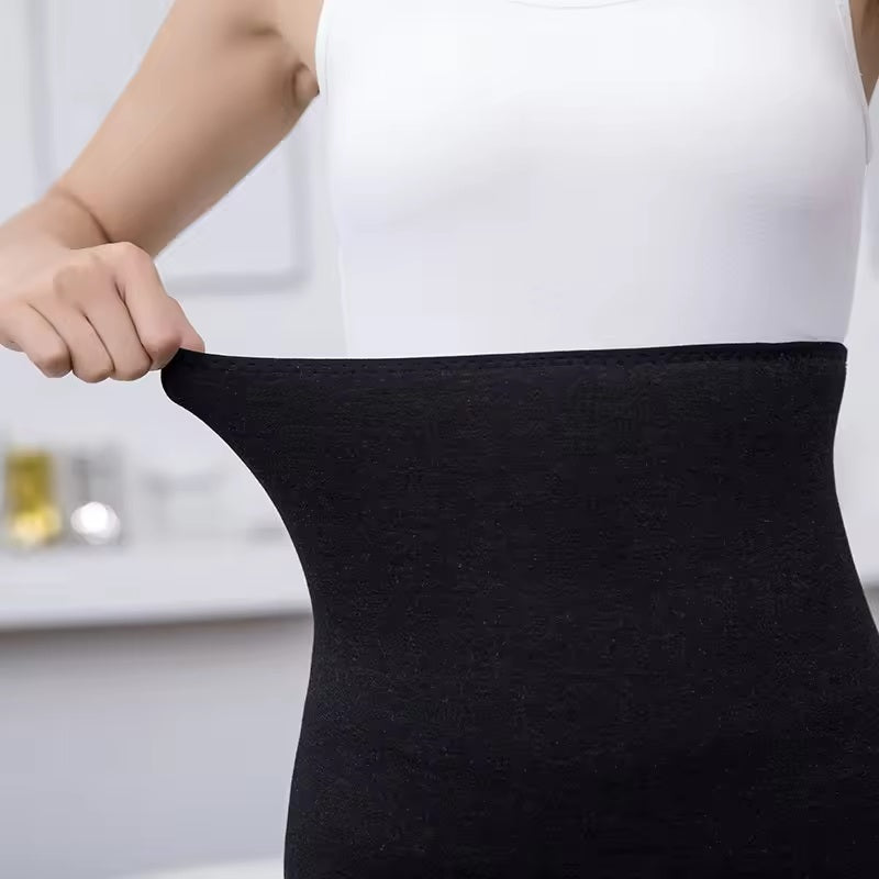 Curvear Thermal Fleece Lining Abdomen Back Warmer Belt Men Women Winter Dance Yoga Waistband Elastic Waist Binder Lumbar Support Belt Rheumatic Back Pain Brace Abdominal Stomach Kidney Warmer Protector Band