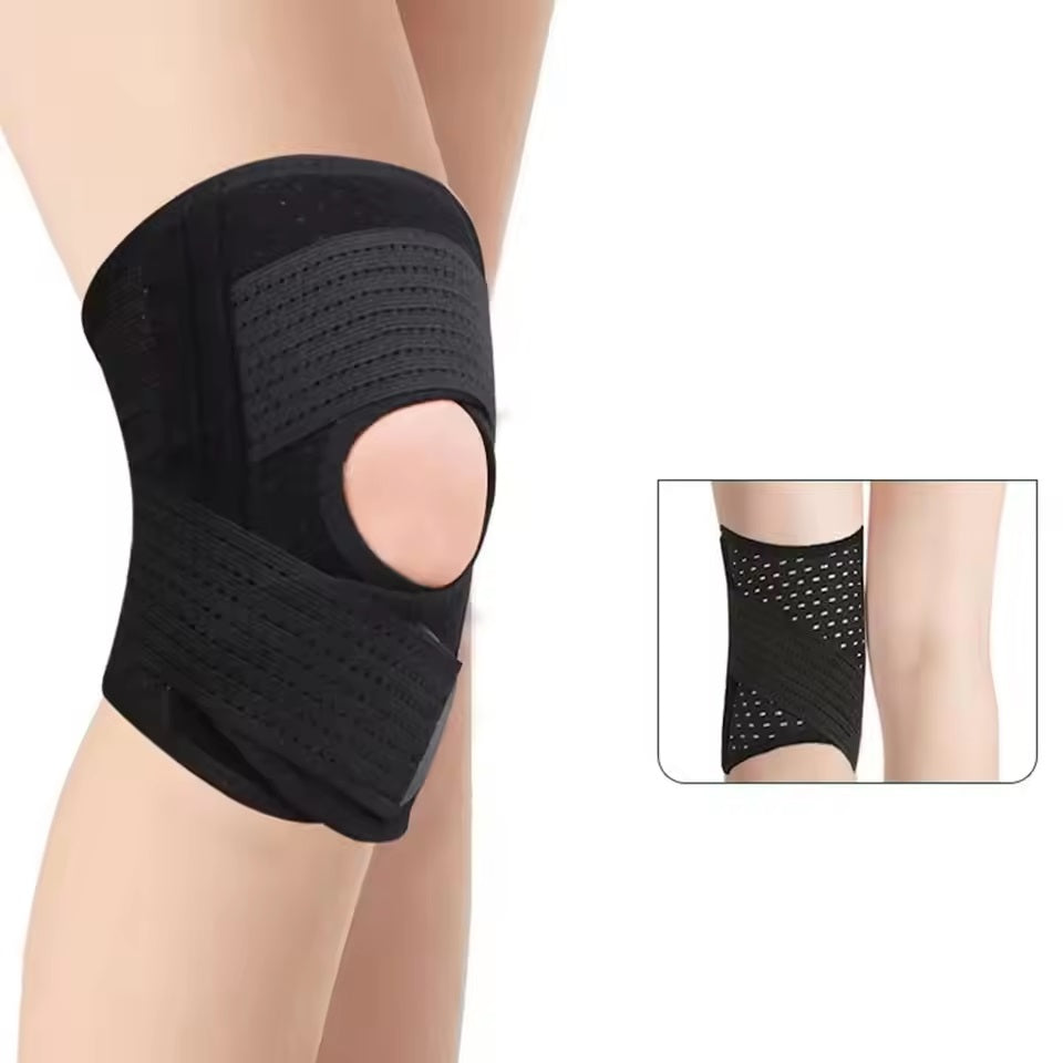 Curvear Knee Brace with Side Stabilizers Relieve Meniscal Tear Knee Pain Arthritis, Joint Pain Relief, Breathable Adjustable Knee Support Suitable for Men and Women with Sports Injuries 1 Pair