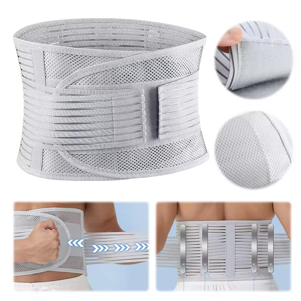 Curvear Ergonomic Lumbar Support Belt for Men and Women, Adjustable Breathable Lower Back Brace