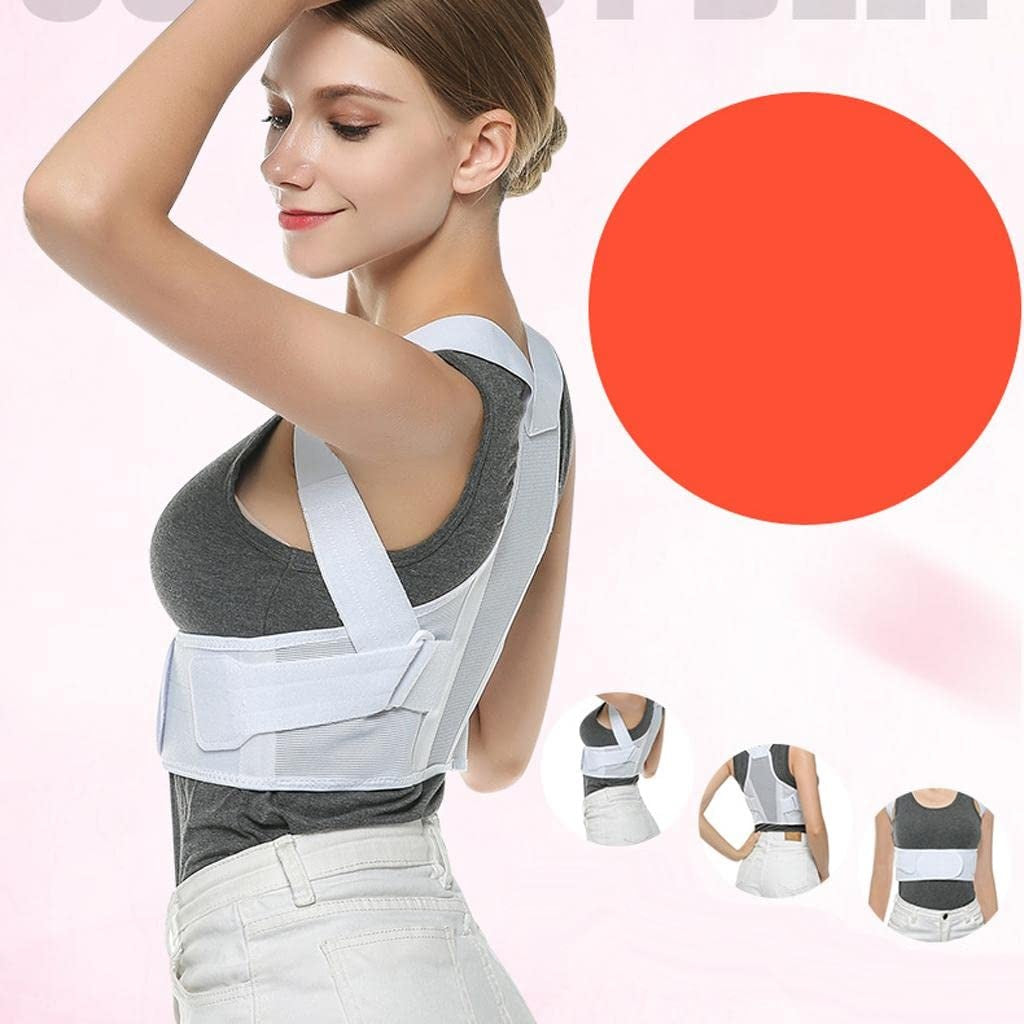 Curvear Fully Adjustable Fixed Strap Posture Corrector Breathable Straightener Upper Spine Support Back Brace for Men and Women