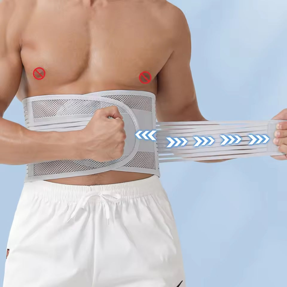 Curvear Ergonomic Lumbar Support Belt for Men and Women, Adjustable Breathable Lower Back Brace